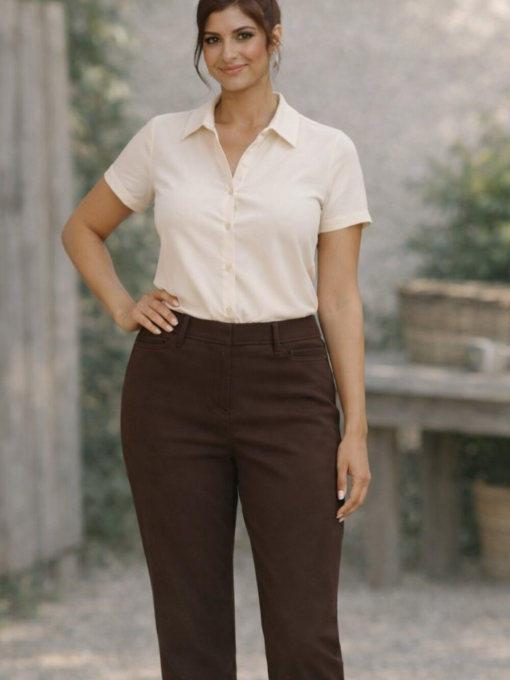 Retro crop pants Capri size 6 Office Business